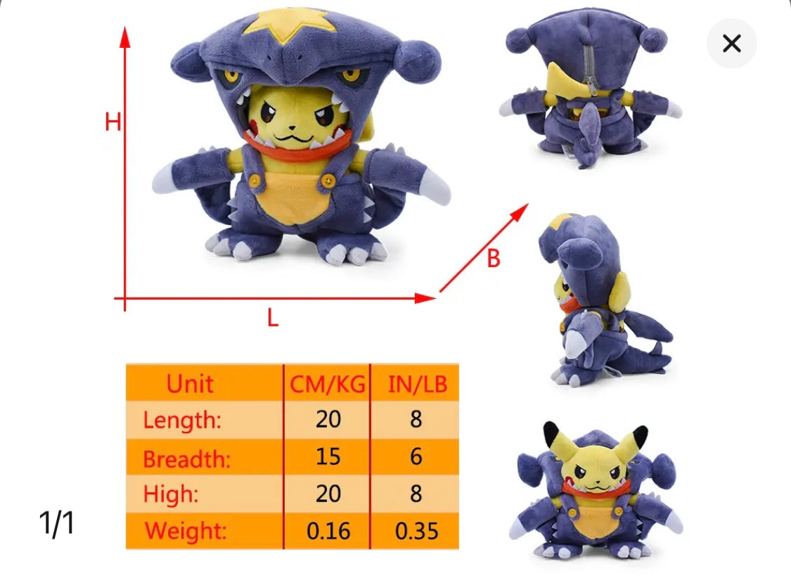 Pikachu Cosplay Plush Toy