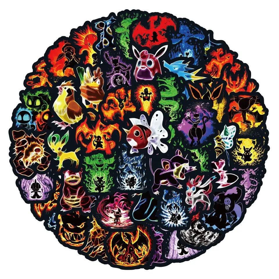 POKEMON NEON LIGHT STICKERS