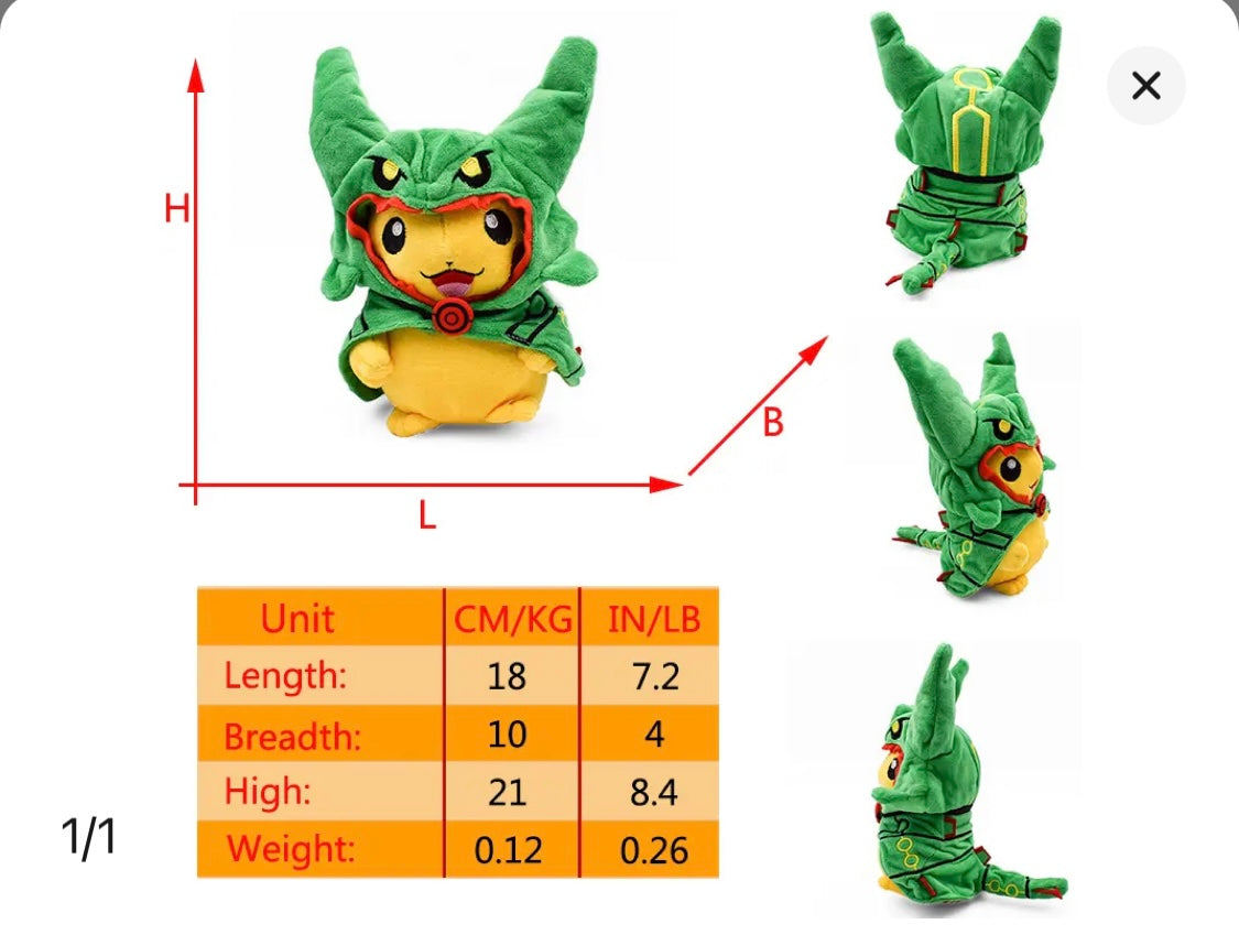 Pikachu Cosplay Plush Toy