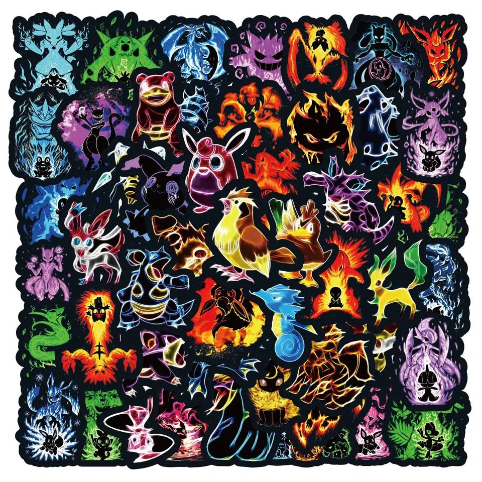 POKEMON NEON LIGHT STICKERS