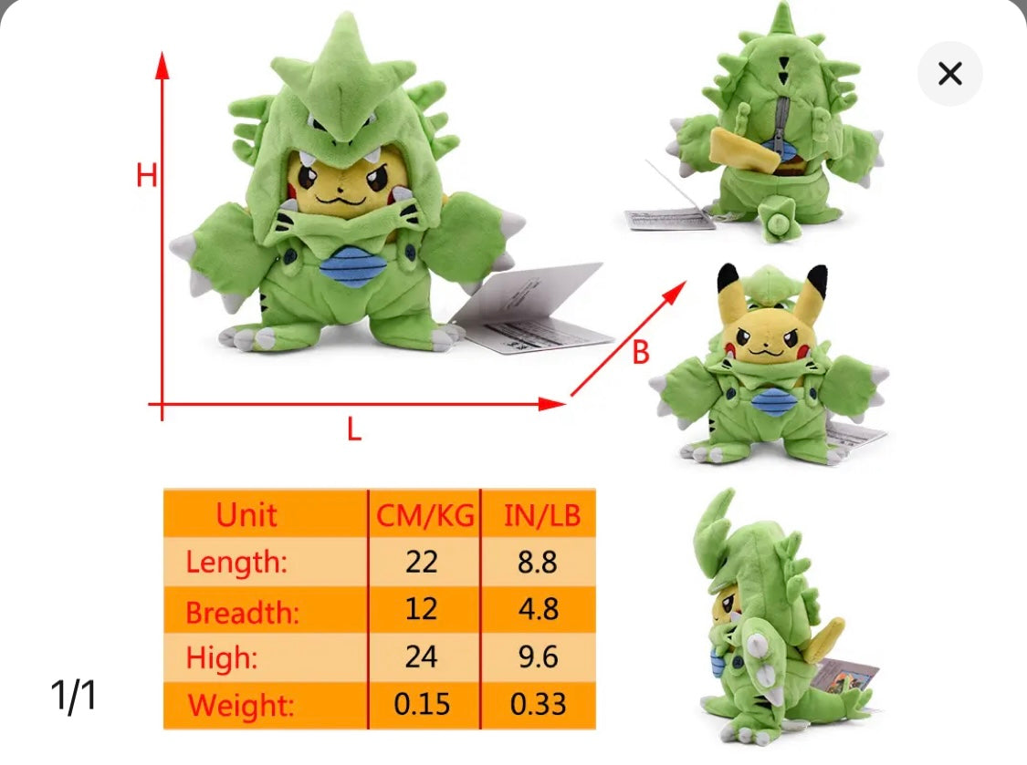 Pikachu Cosplay Plush Toy