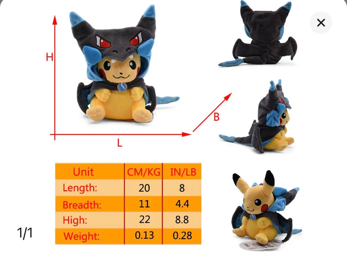 Pikachu Cosplay Plush Toy