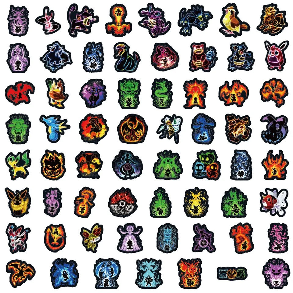 POKEMON NEON LIGHT STICKERS