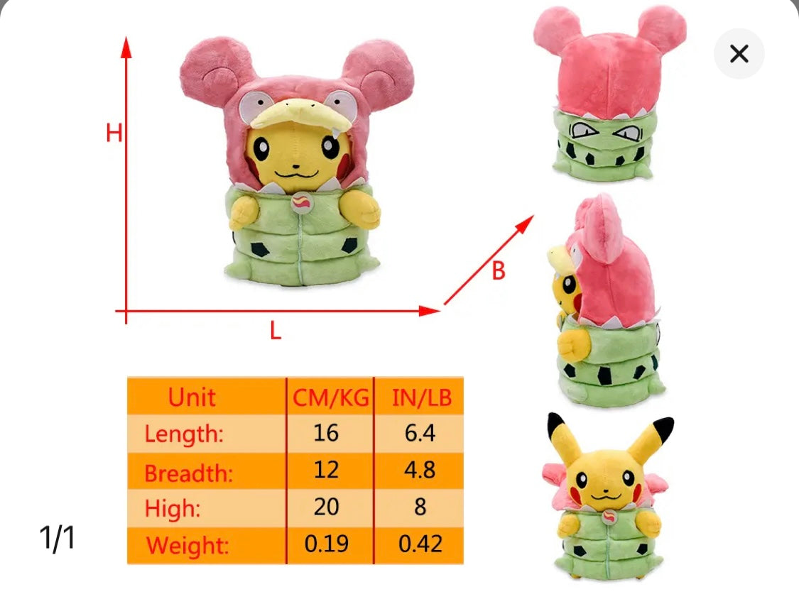 Pikachu Cosplay Plush Toy