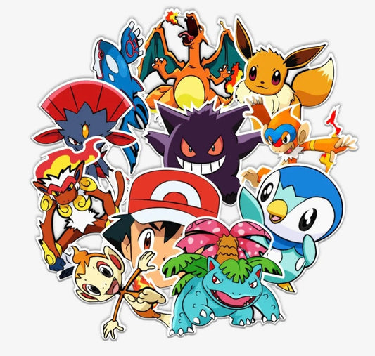 POKEMON STICKERS WATERPROOF 50pcs