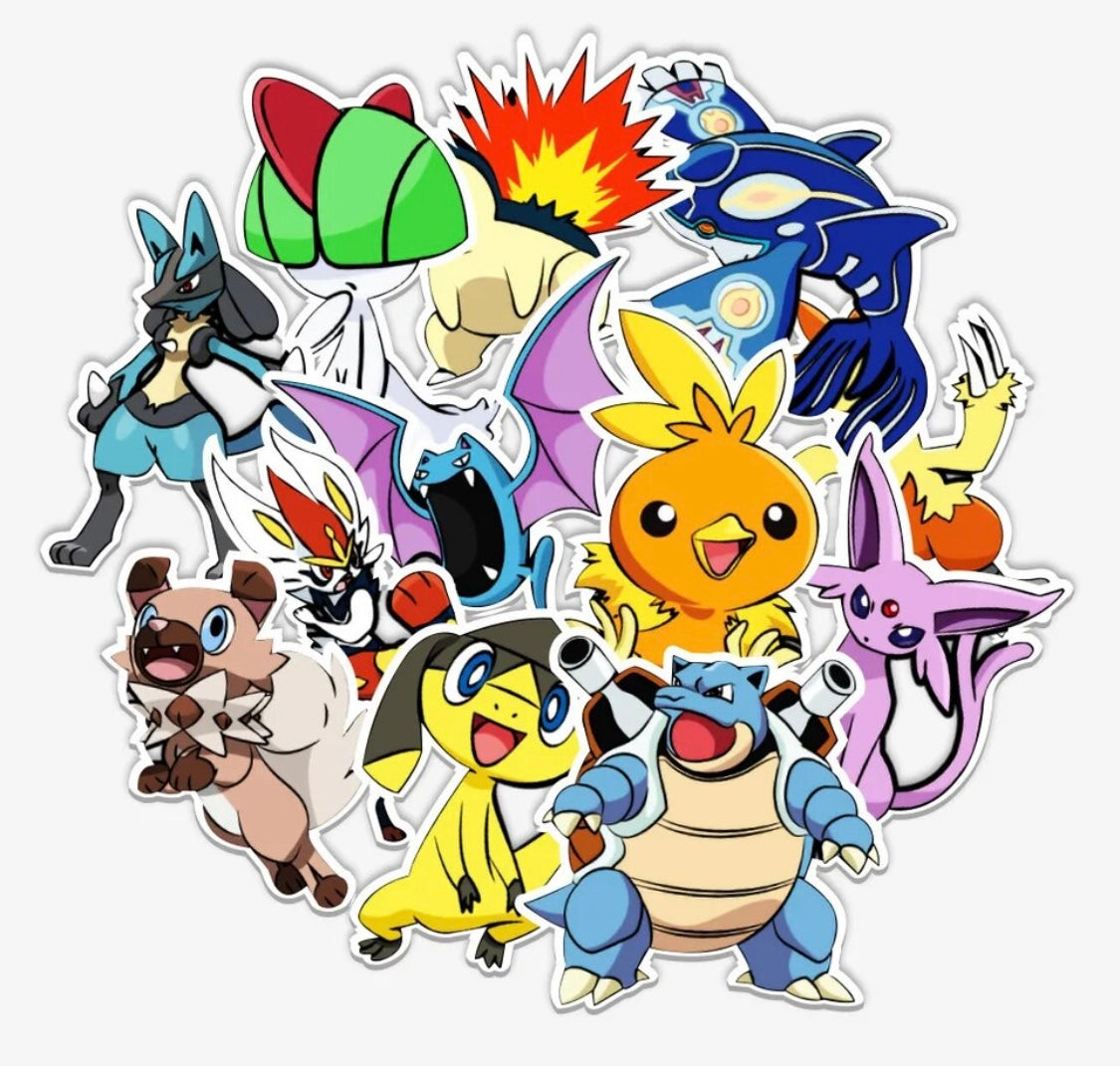POKEMON STICKERS WATERPROOF 50pcs